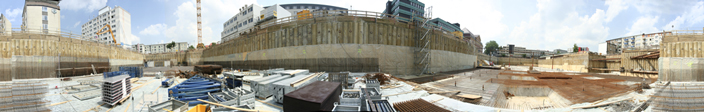 Panoramafotos der Baugrube Kaufland Bottrop